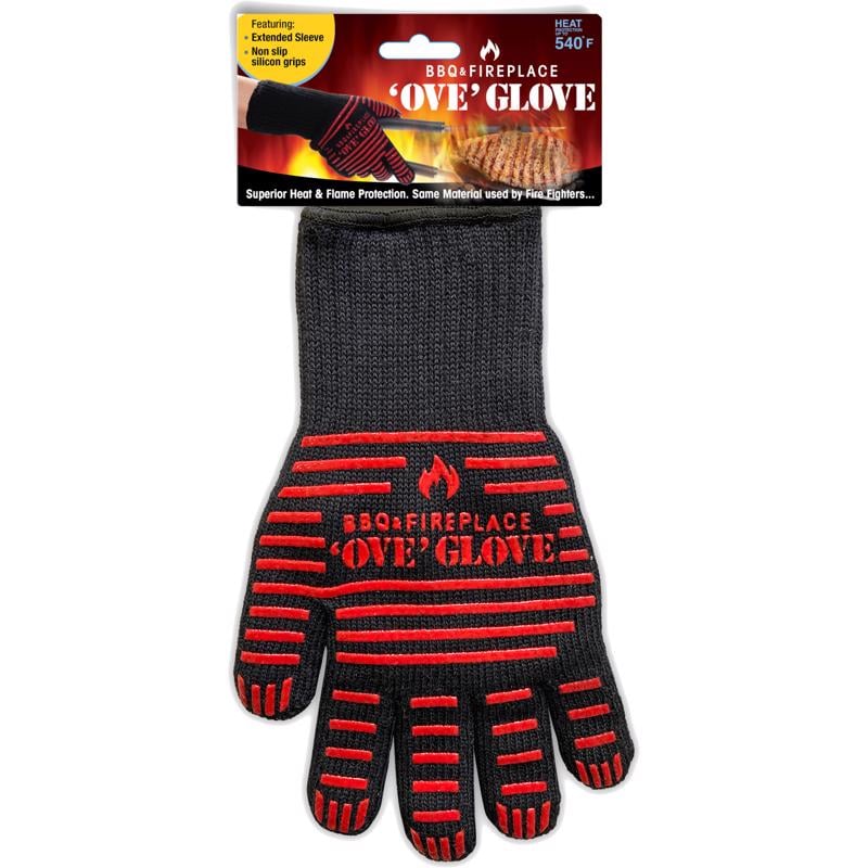 6079698 Aramid Cotton Oven Mitt, Black & Red - Pack of 12