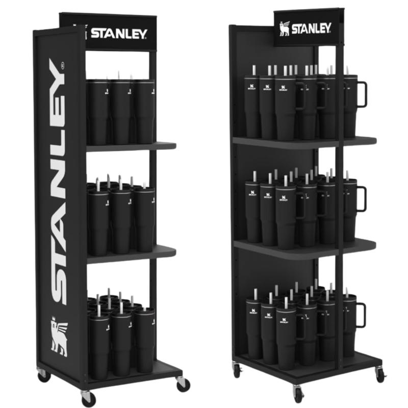 Picture of Stanley 9101448 58 x 19 x 19 in. Black Metal Branded Cups & Lids Display