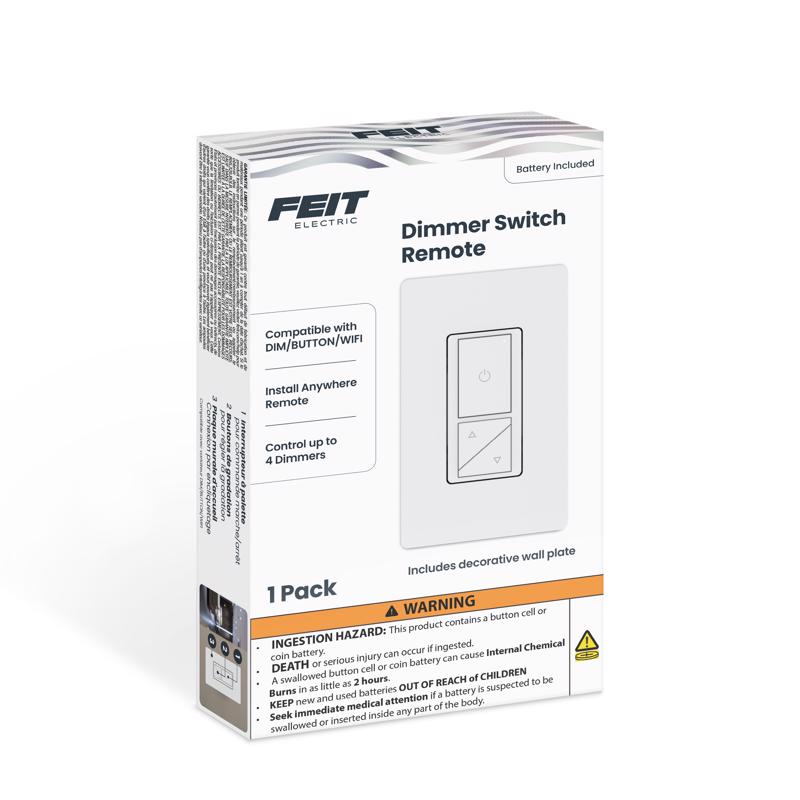 3019179 200W Paddle Smart Enabled Dimmer Switch with Remote Control, White
