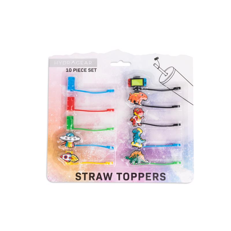 Picture of Core Kitchen 9105483 Dino Silicone Straw Topper&#44; Assorted&#44; 10 Piece - Pack of 6
