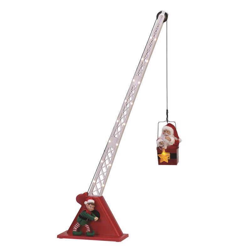 9096094 44 in. LED Santas Christmas Crane Animated Decor