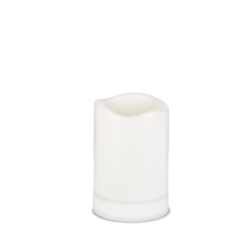 Gerson 9072685 6 in. Everlasting Glow Solar Plastic Candle Table Decor, White - Pack of 4
