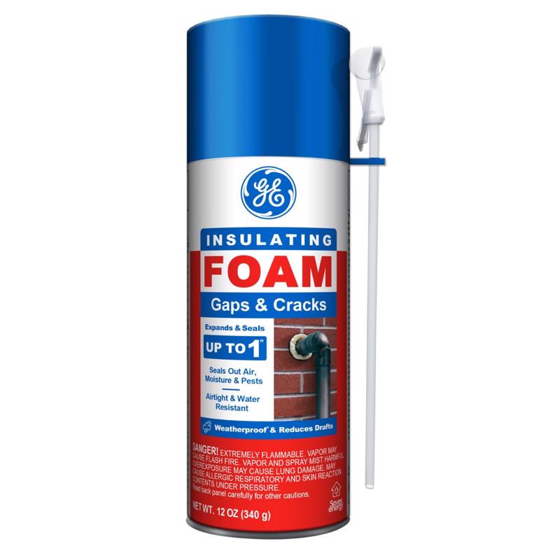1036734 12 oz Foam Gaps & Cracks Insulating Sealant, Yellow - Pack of 12