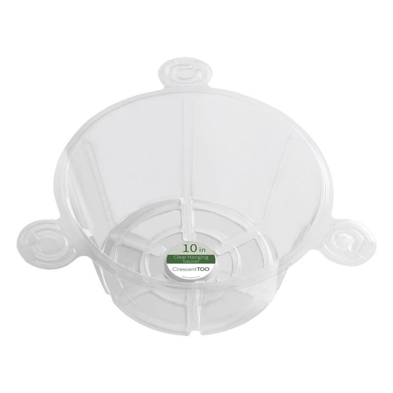 7037068 5 x 10 in. Polyethylene Hanging Basket Drip Pan, Clear - Pack of 25