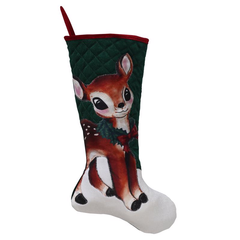 9096247 20 in. Polyester Christmas Stocking - Pack of 12