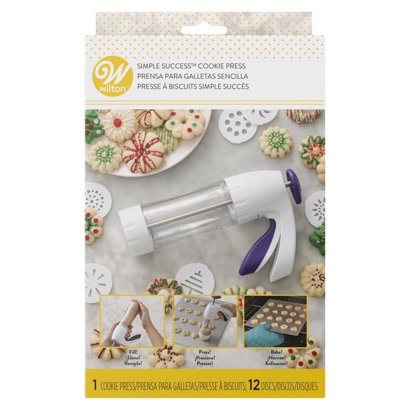 Picture of Wilton 6080996 Simple Success Cookie Press Tool - Blue & White - 13 Piece
