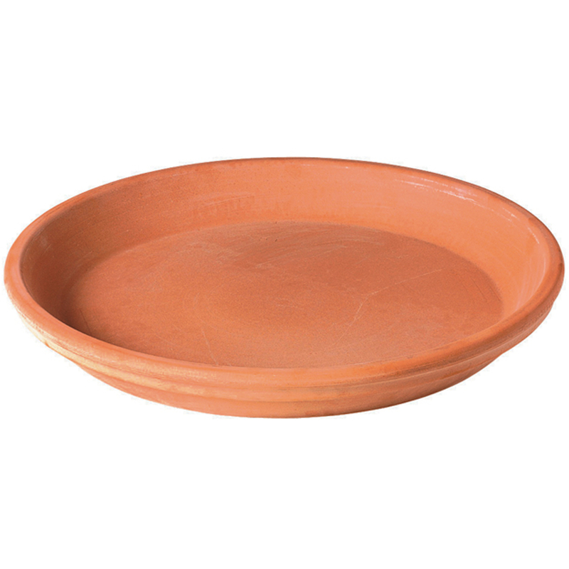 White Clay Plant Saucer - Terracotta - 4.33 in. Diameter - Durable Design