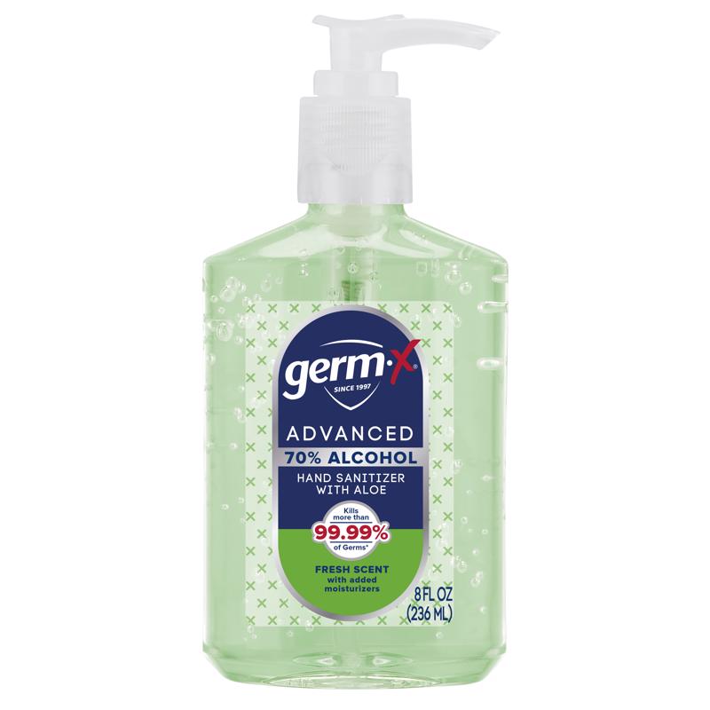 9106024 8 oz Aloe Vera Scent Liquid Advanced Hand Sanitizer - Pack of 6 -  Germ-X