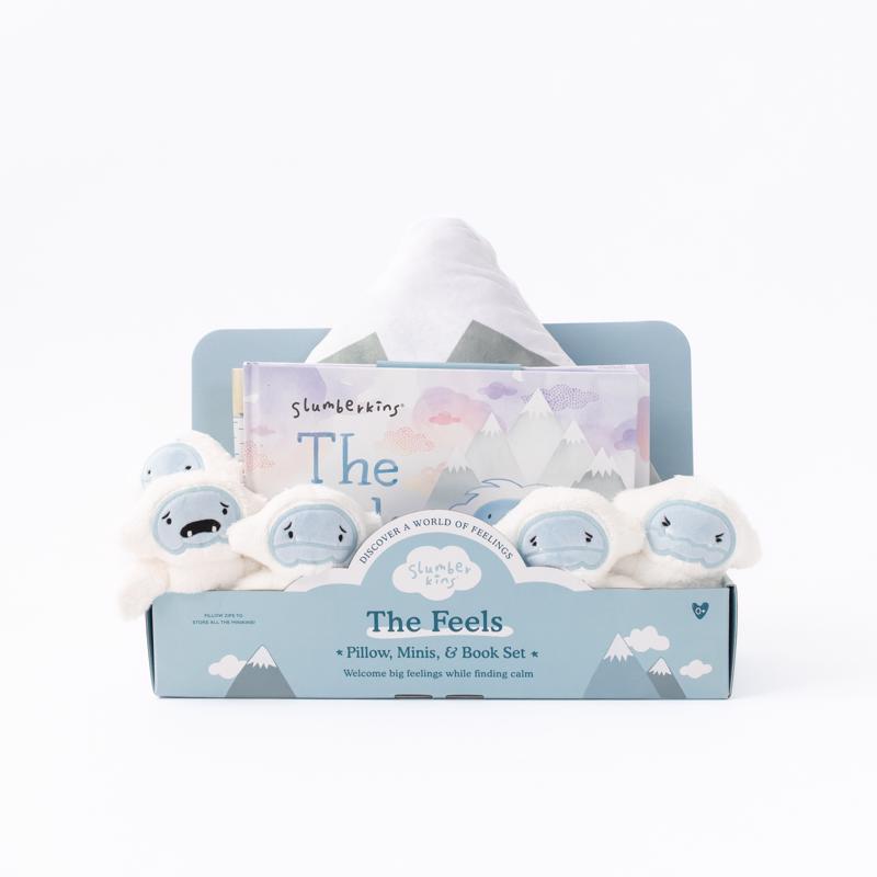 Picture of Slumberkins 9100993 The Feels Pillow & Book Set&#44; Assorted - 8 Piece