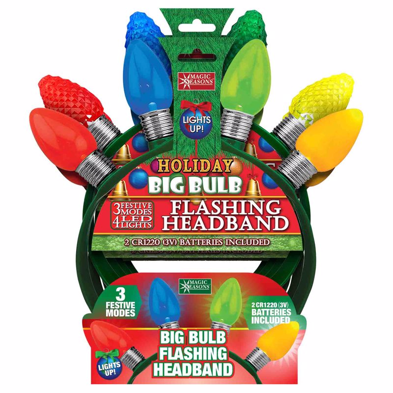 6772826 9 in. Scorpion Master Big Bulb Headband, Multi Color - Pack of 24