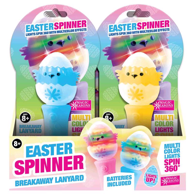 9104960 Easter LED Chick Spinner, Multi Color - Pack of 12
