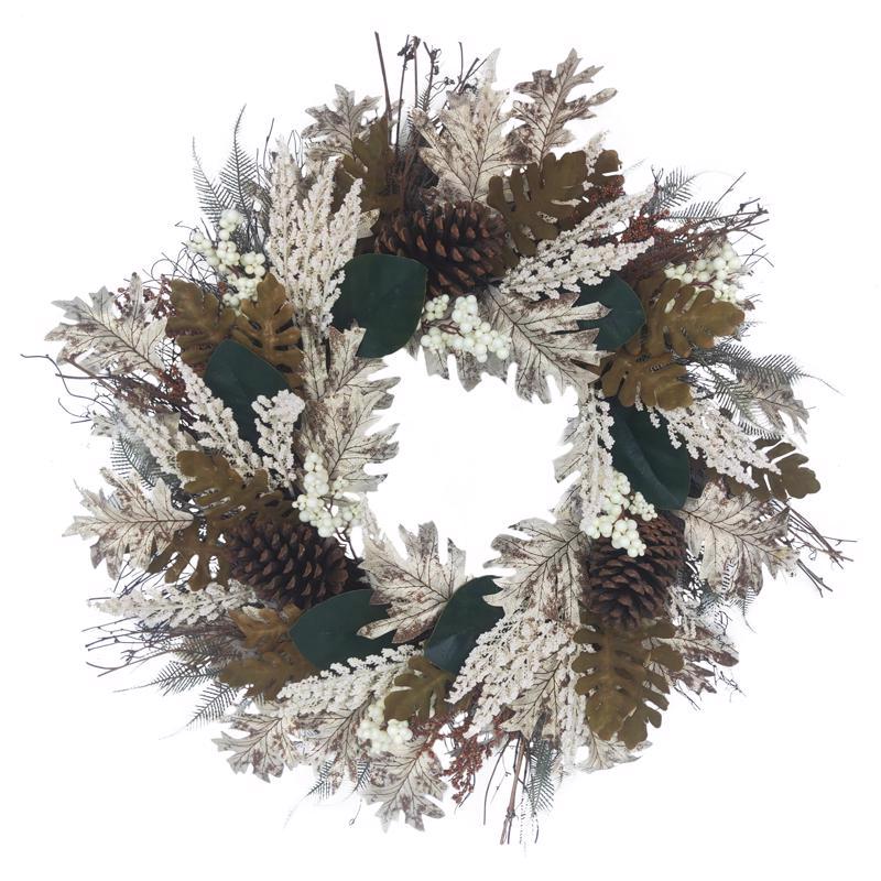Picture of Celebrations 9096087 24 in. Unlit Pine & Berry Wreath - Pack of 4