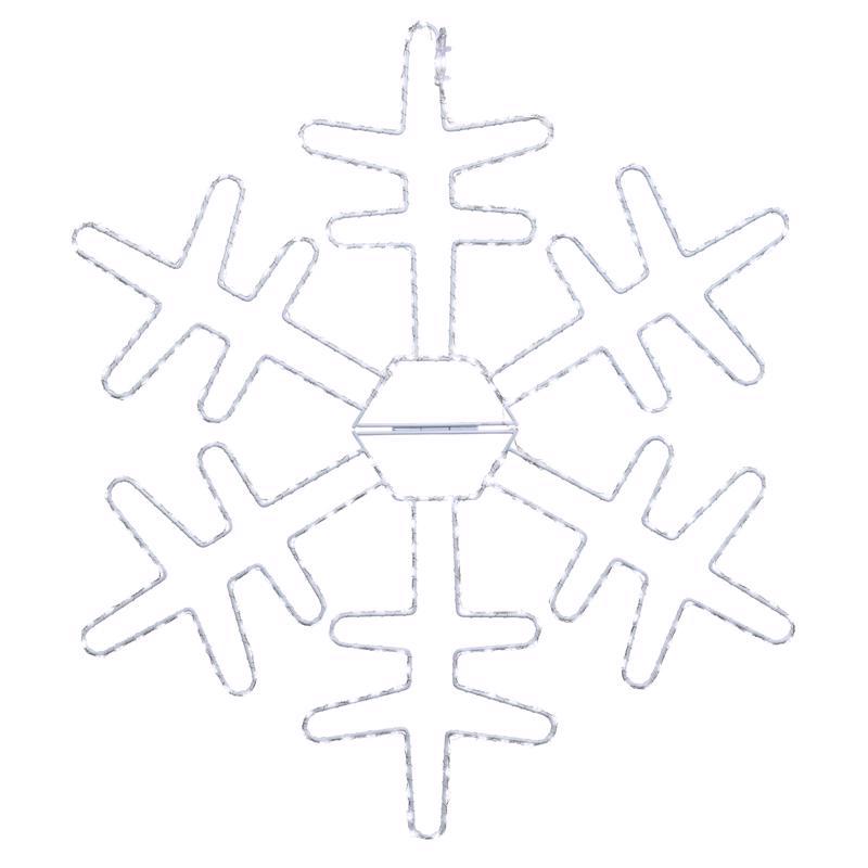 9096183 24 in. LED Pure White Snowflake Hanging Decor