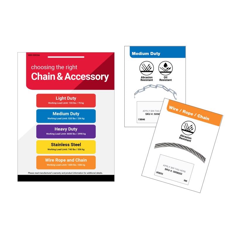 9099992 Standard Hardware Chain Self Selection Sign Kit