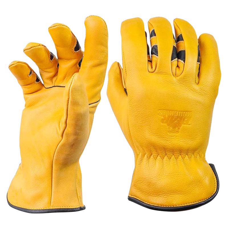 7016845 Cowhide Leather Driver Gloves, Yellow - Extra Large