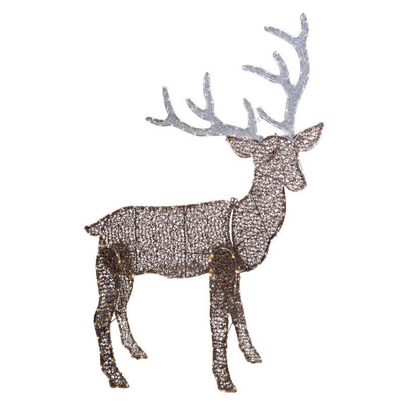 9096161 48 in. LED Deer Silhouette Yard Decor, Warm White