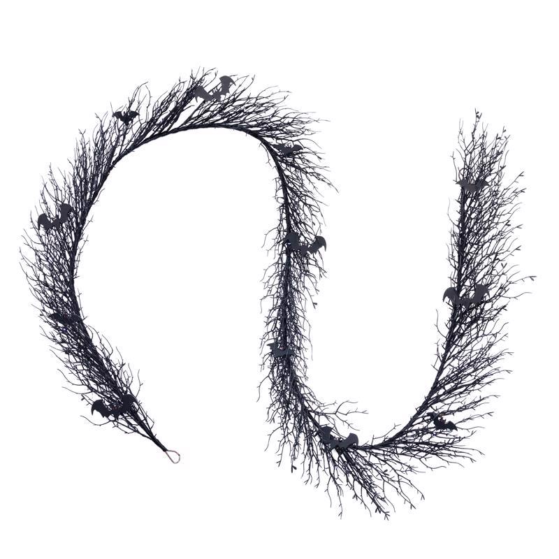 Picture of Celebrations 9096084 9 ft. LED Prelit Black Twig Garland&#44; Purple - 50 Count - Pack of 6