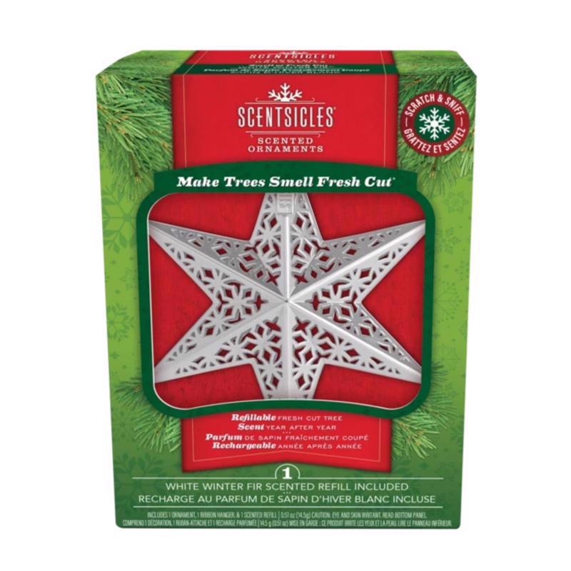 9080892 White Star Christmas Ornament