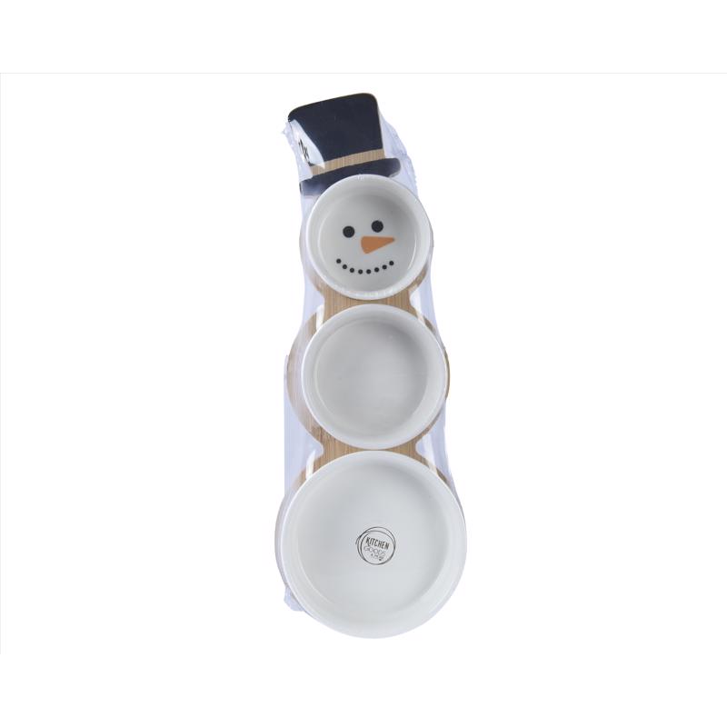 Picture of Decoris 9096623 1.6 in. Tapasset Snowman Table Decor&#44; White - Pack of 12