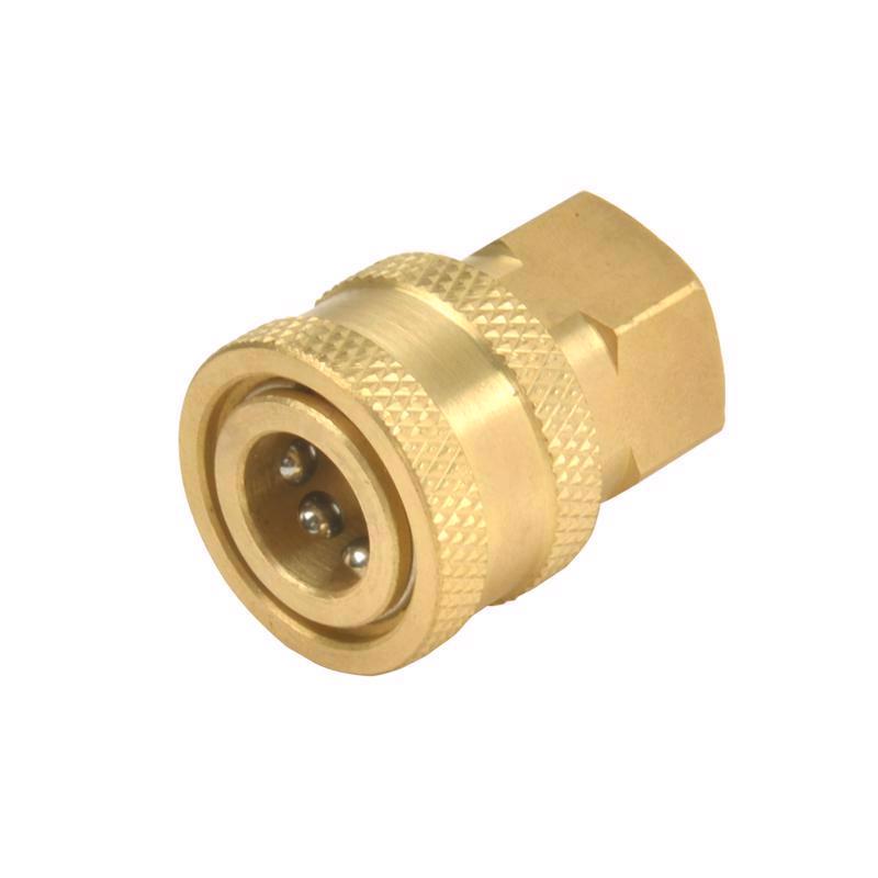 1035799 0.25 in. Female NPT x 0.25 in. Female Quick Connect Plug - 5500 PSI - Gold