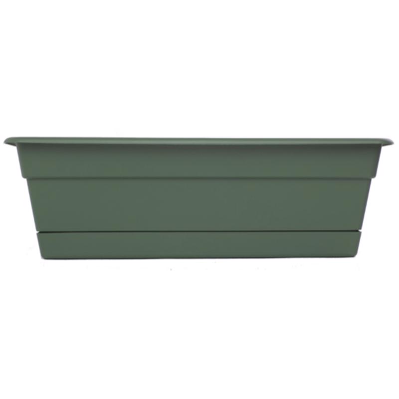 7037202 5.75 x 24 x 7.5 in. Dura Cotta Rectangular Plastic Window Box, Basil