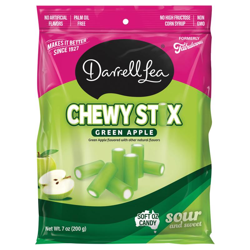 Picture of Darrell Lea 9106577 7 oz Chewy Stix Green Apple Licorice Sour Bites&#44; Pack of 8