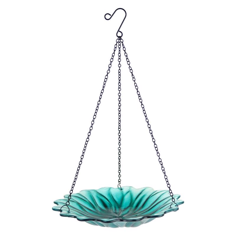 Picture of Natures Way 8115436 0.63 qt. Eco Cycle Glass Metal Hanging Bird Feeder&#44; Blue