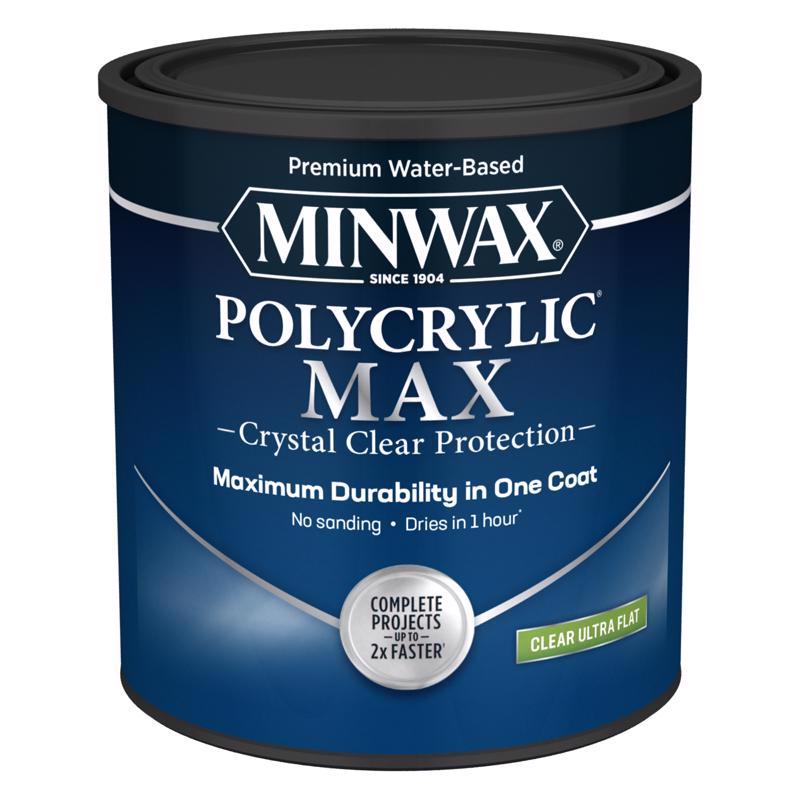 Picture of Minwax 1037387 1 qt. Ultra Flat Clear Water Based Polycrylic&#44; Pack of 4