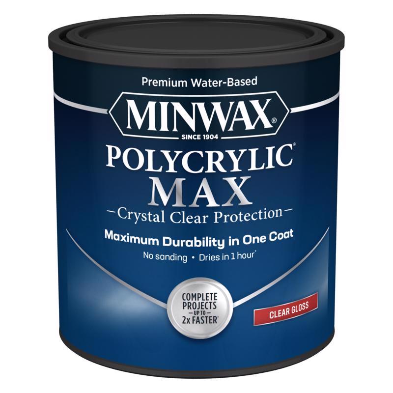 Picture of Minwax 1037389 1 qt. Gloss Clear Water Based Polycrylic&#44; Pack of 4