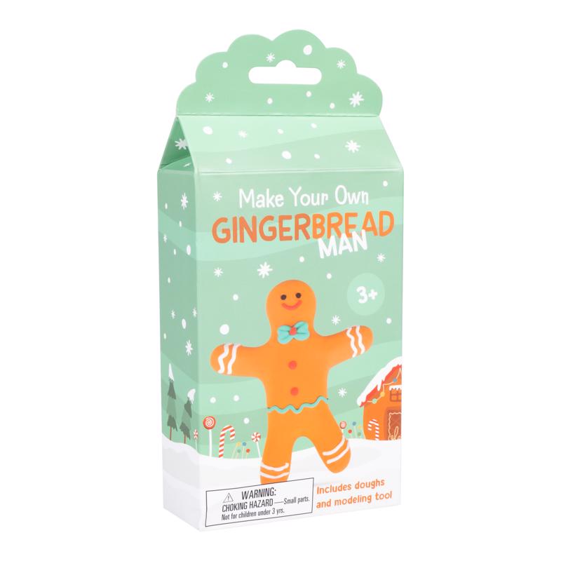 9105532 Make Your Own Gingerbread Man Dough Craft Set, Brown - Pack of 6