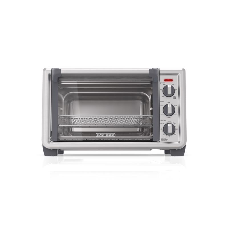 Picture of Black & Decker 6084686 13 x 15 x 20 in. Stainless Steel 6 Slot Toaster Oven with Air Fry, Black & Silver