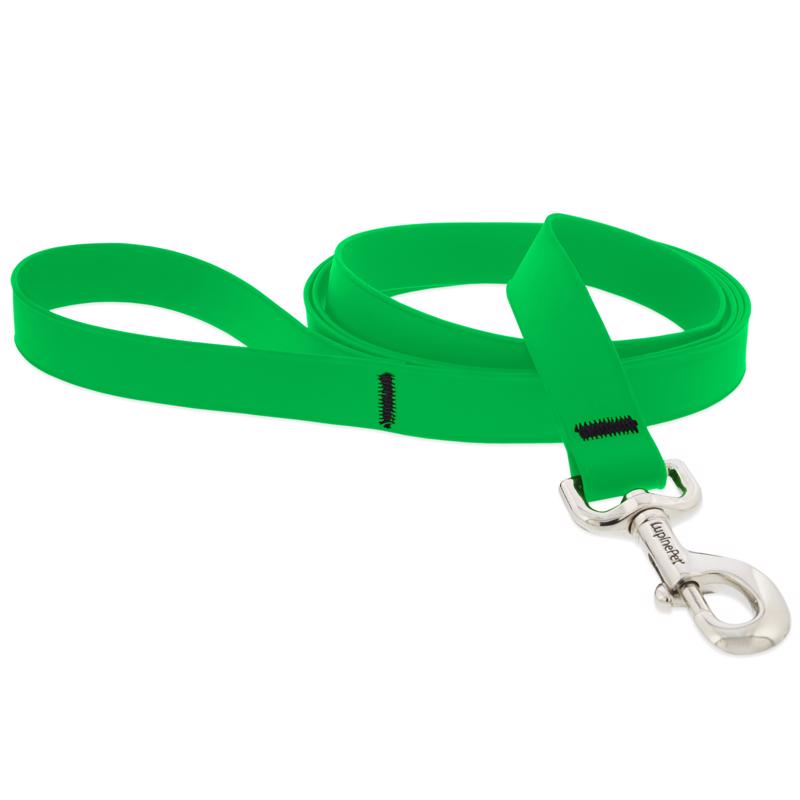 Picture of Lupine Pet 8109060 Splash Neon Green BioThane Dog Leash - One Size