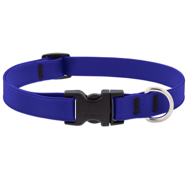 Picture of Lupine Pet 8109030 Splash True Blue BioThane Dog Adjustable Collar - Medium