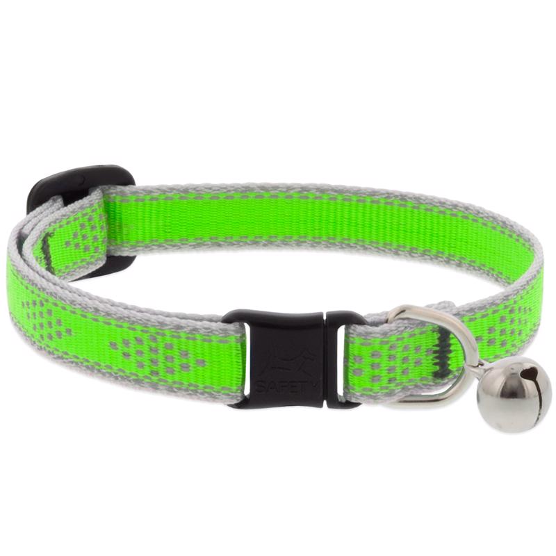 Picture of Lupine Pet 8114315 Diamond Nylon Cat Adjustable Collar&#44; Green - Small