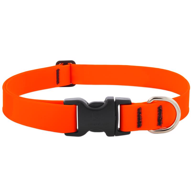Picture of Lupine Pet 8108705 16 in. Splash BioThane Dog Adjustable Collar&#44; Neon Orange - Large