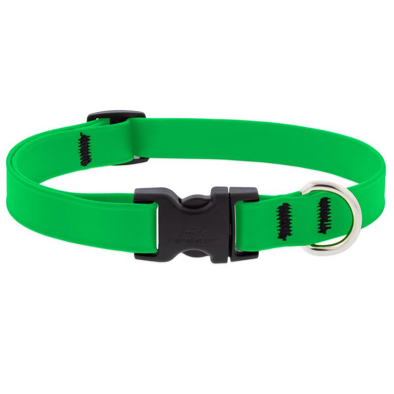 Picture of Lupine Pet 8108639 Splash BioThane Dog Adjustable Collar&#44; Neon Green - Medium
