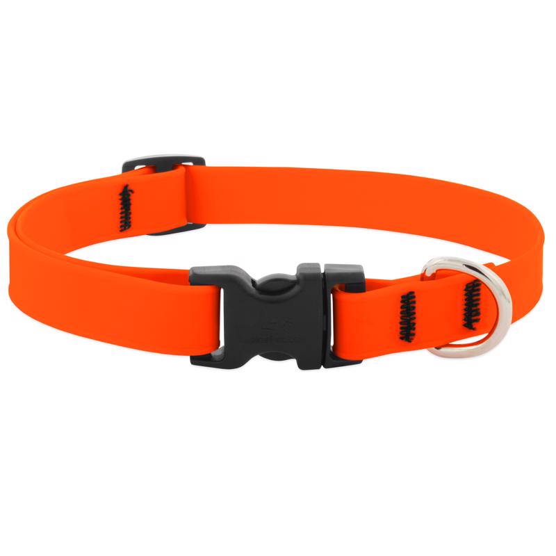 Picture of Lupine Pet 8108691 Splash BioThane Dog Adjustable Collar&#44; Neon Orange - Medium