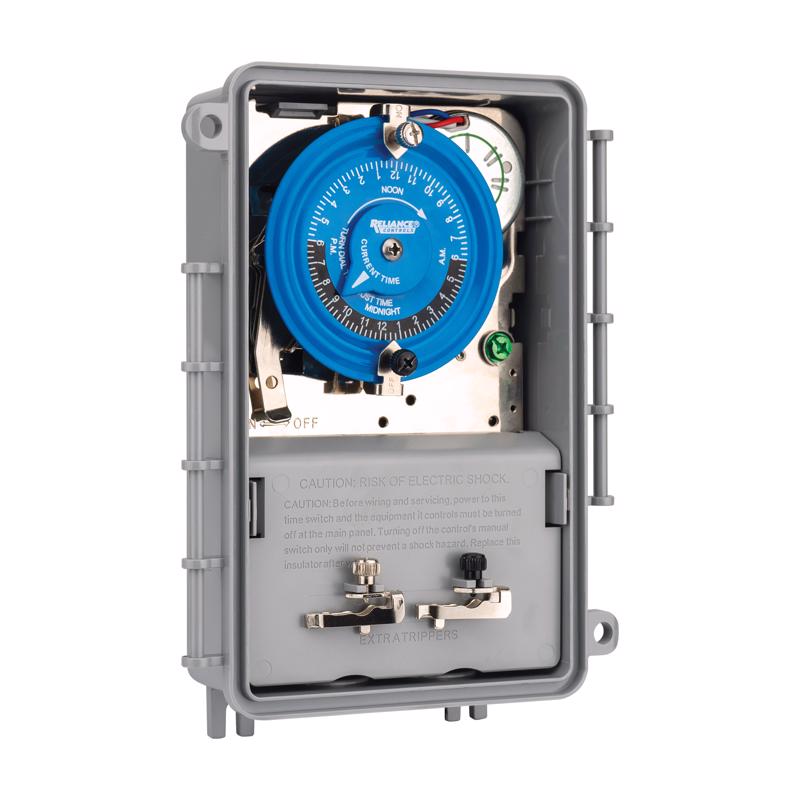 3019562 240V Indoor & Outdoor 24 Hour Mechanical Timer, Gray
