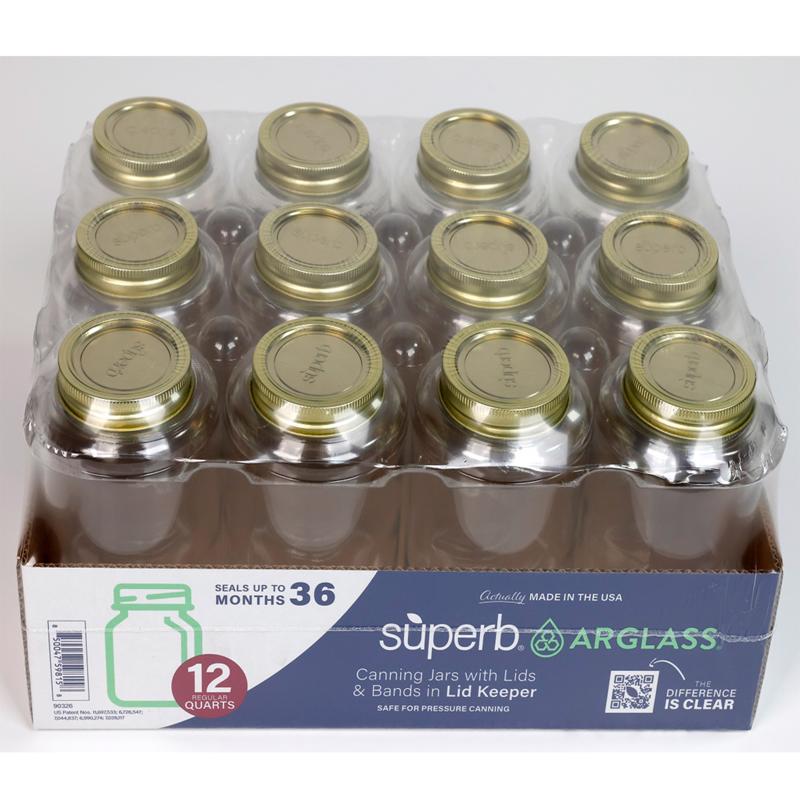 Picture of Superb 6081566 32 oz Regular Mouth Canning Jar - Pack of 12