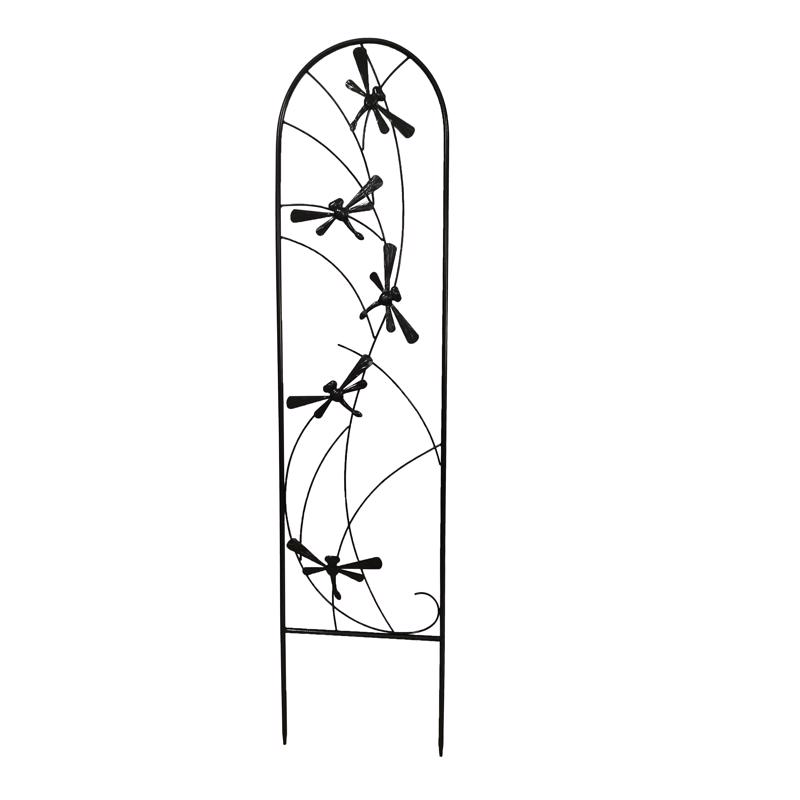 7035964 40 in. Black Steel Pot Trellis