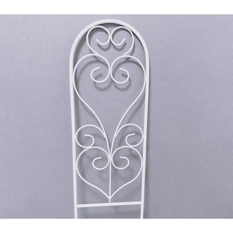 24-Inch Steel Trellis - White - Compact Design - Durable Material
