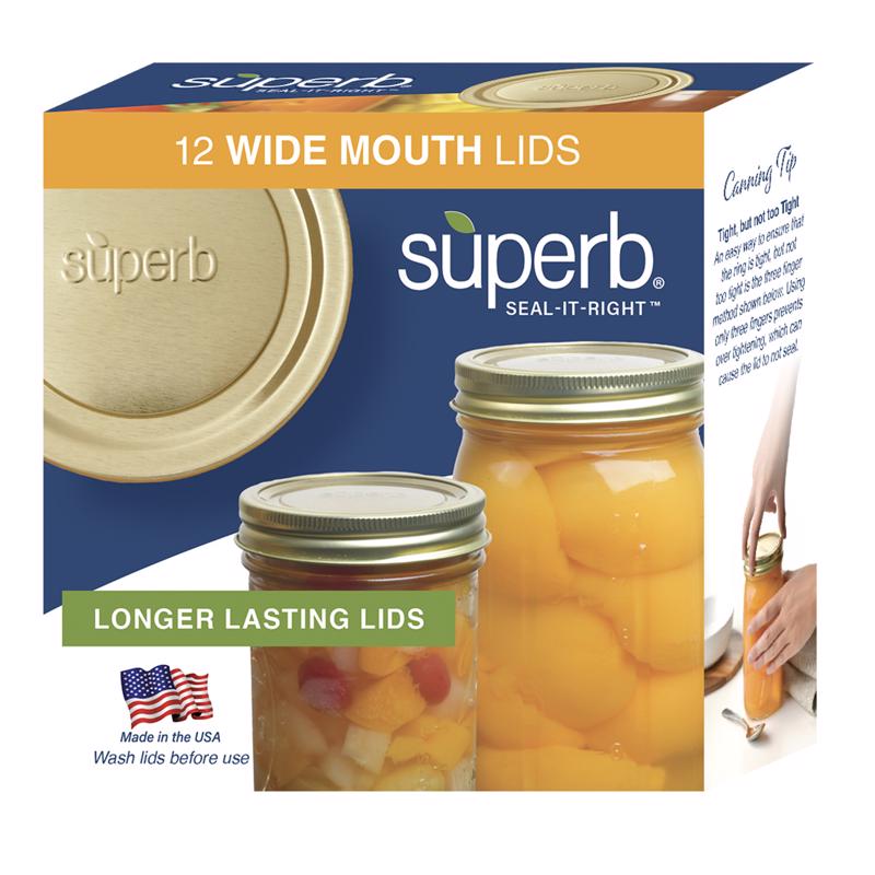 Picture of Superb 6081565 Wide Mouth Canning Lid - 12 per Pack - Pack of 24