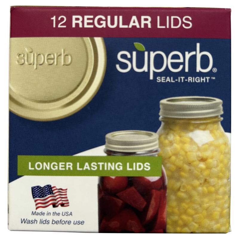 Picture of Superb 6082584 Regular Mouth Canning Lid - 12 per Pack - Pack of 24
