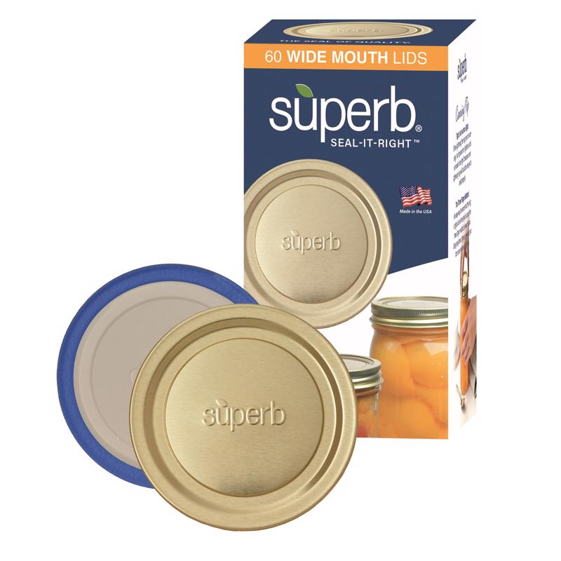 6082381 Wide Mouth Canning Lid - Pack of 60