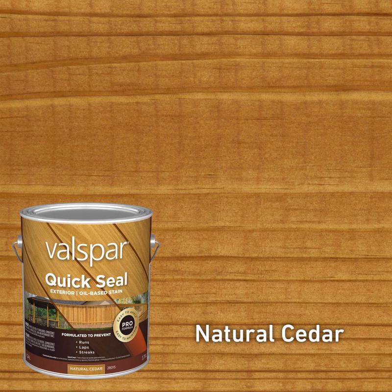 Picture of Valspar 1037705 1 gal Quick Seal Semi-Transparent Natural Cedar Oil-Based Exterior Stain - Pack of 4