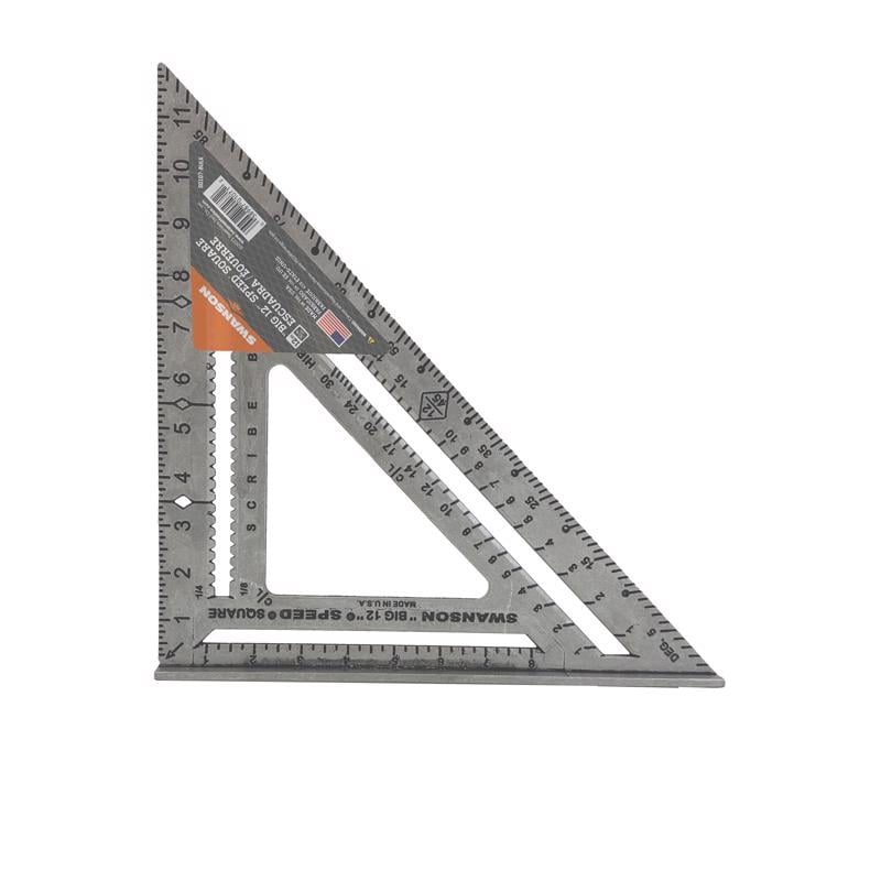 Picture of Swanson 2040740 12 x 1 in. Aluminum Speed Square&#44; Gray