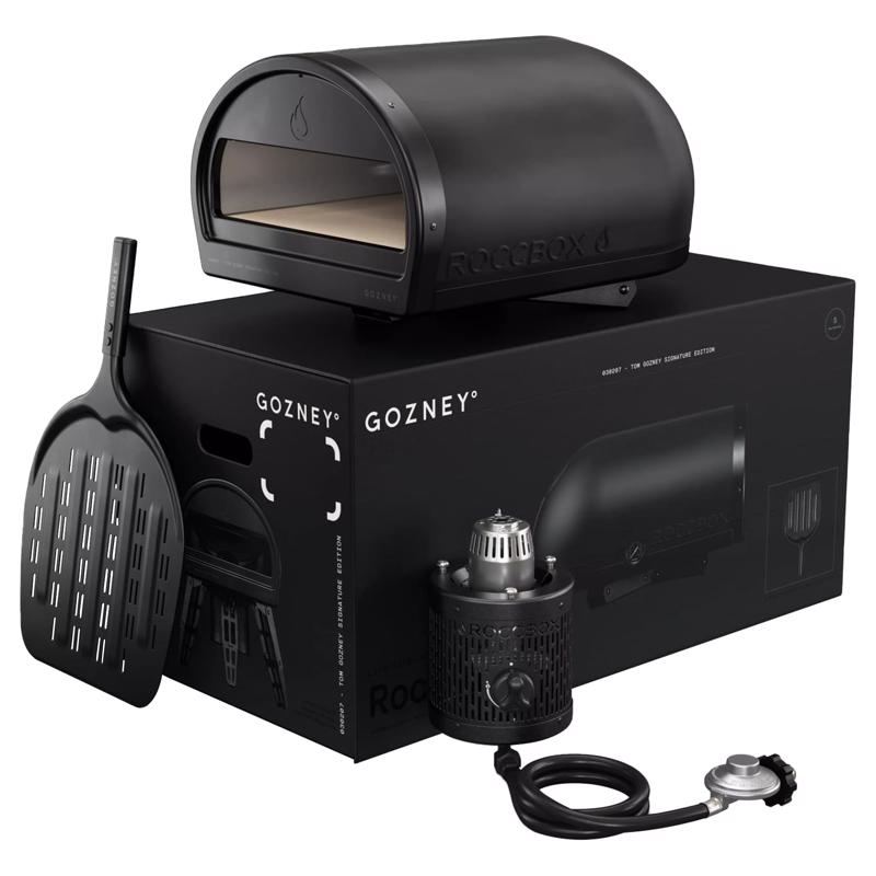 Picture of Gosney 8113794 Liquid Propane Roccbox Outdoor Pizza Oven with Base&#44; Off Black