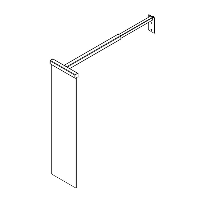9104058 10 in. Black Metal Sign Holder Brackets