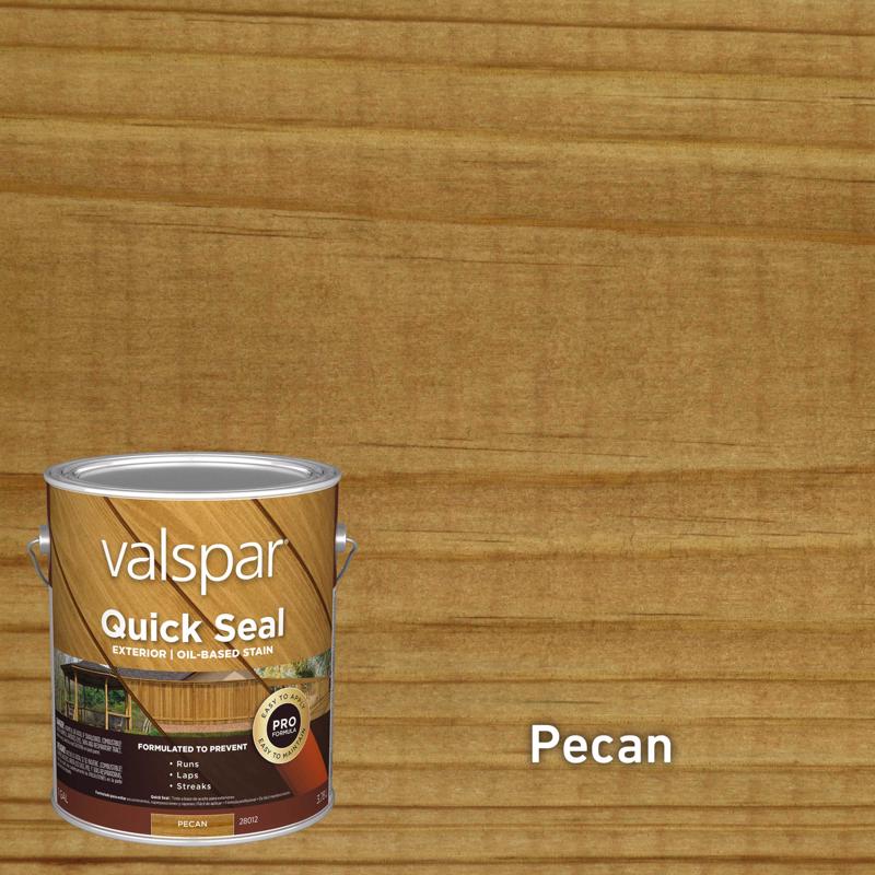 Picture of Valspar 1037703 1 gal Quick Seal Semi-Transparent Pecan Oil-Based Exterior Stain - Pack of 4
