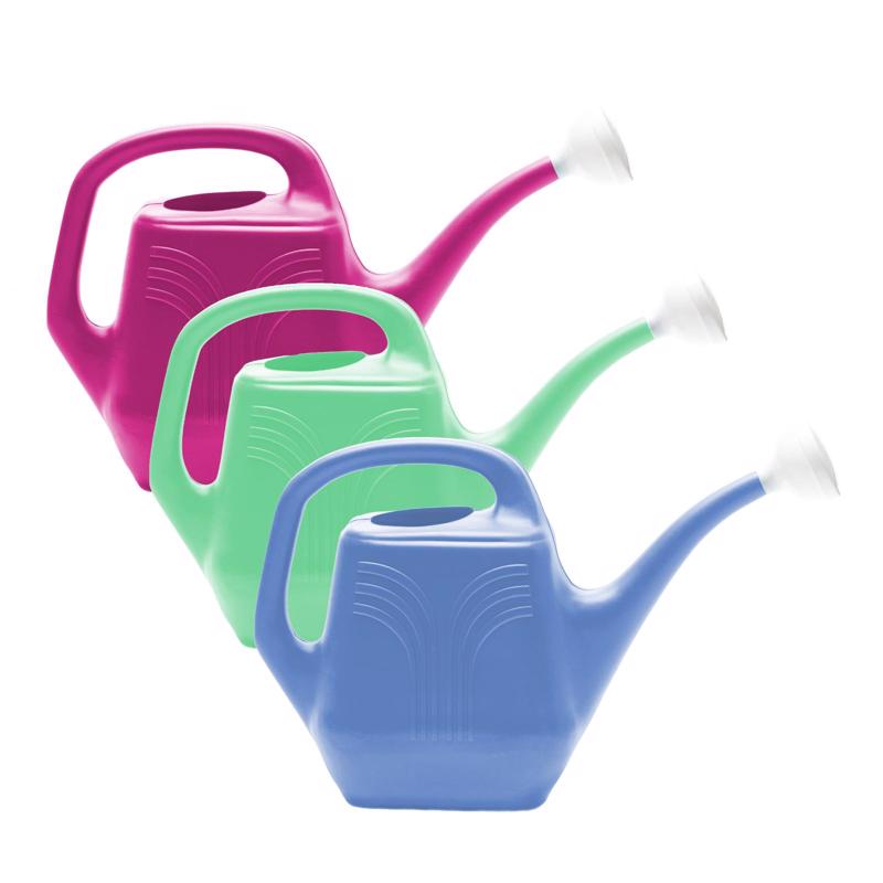 Classic Plastic Watering Can - Assorted Colors - 2 Gallon - Large Capacity